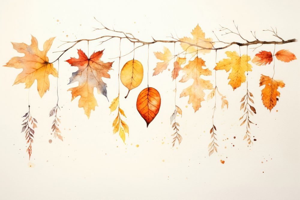 Autumn painting hanging nature.