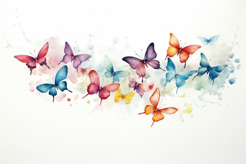 Butterflies painting pattern petal.