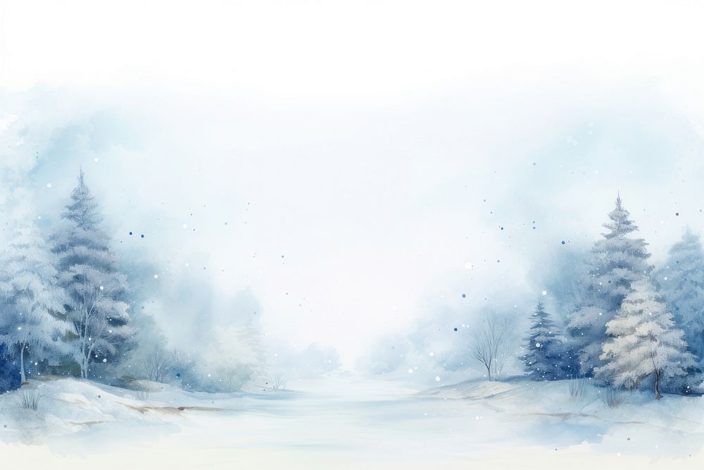 Snow landscape outdoors painting.