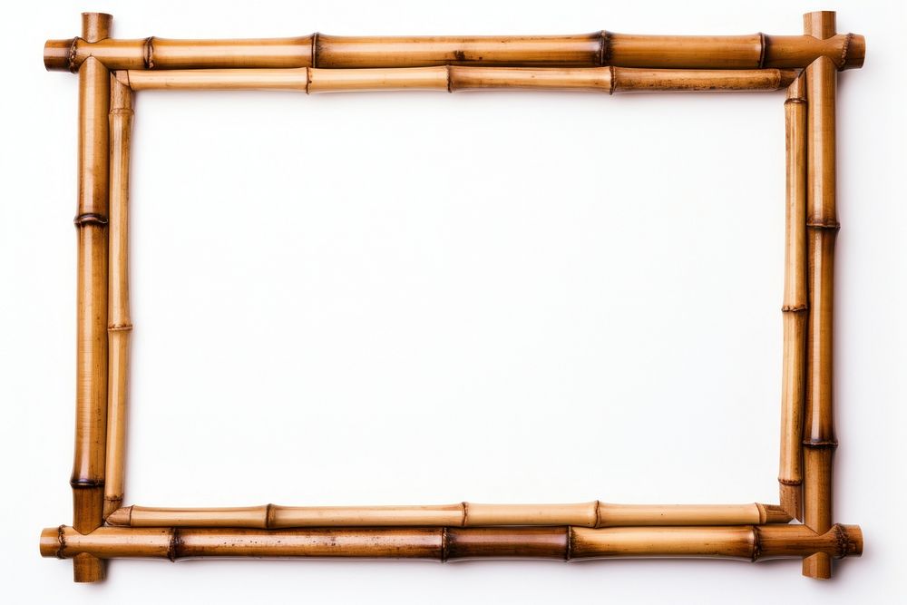Bamboo frame white background rectangle.