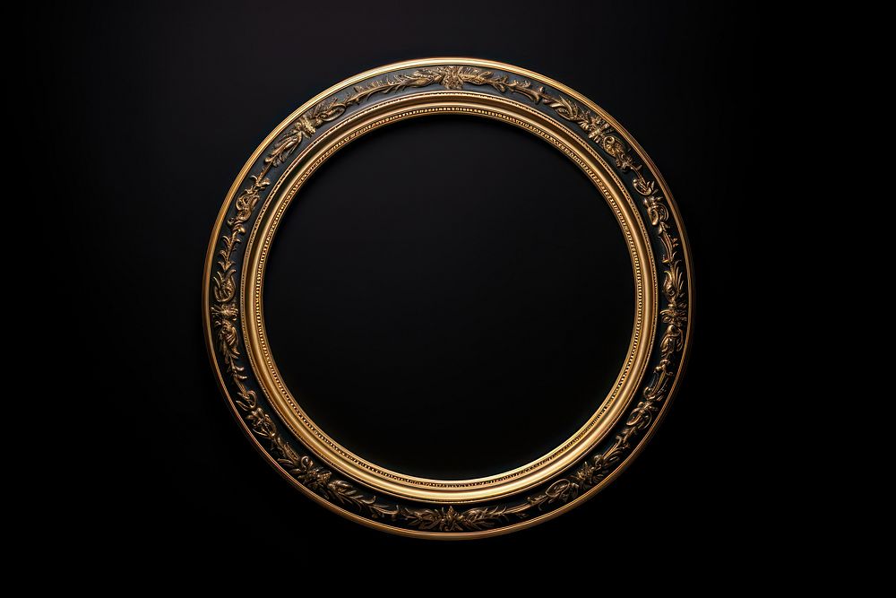 Black gold circle jewelry photo photography.