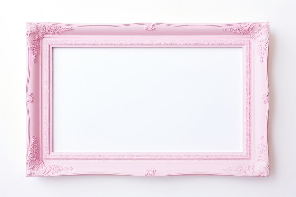Girly pastel color frame white background architecture.