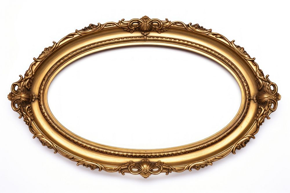 Oval jewelry frame photo.