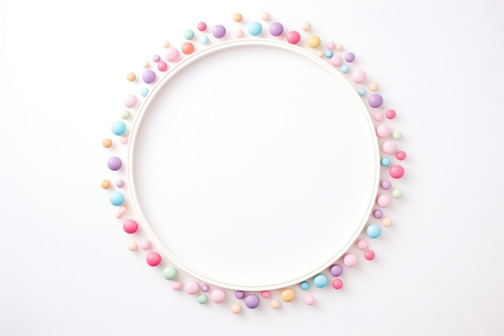 Mini girly circle in pastel color necklace jewelry photo.