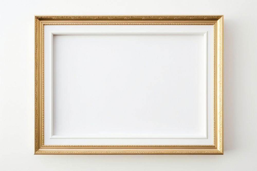 Minimal white and gold backgrounds frame white background.