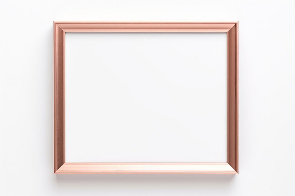Minimal modern rosegold frame white background simplicity.