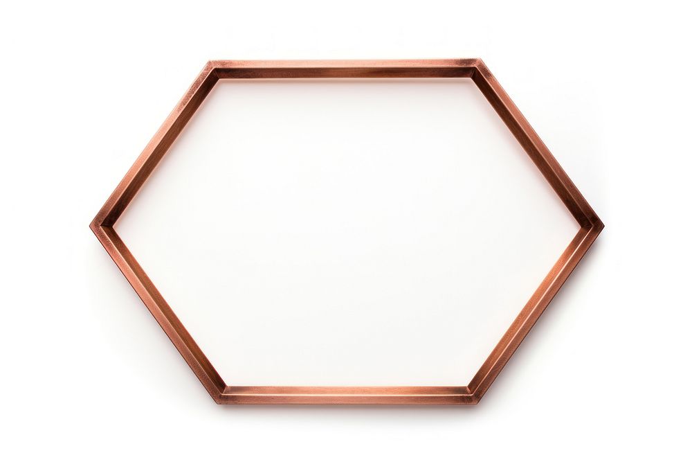 Stunning design copper hexagon white background architecture simplicity.