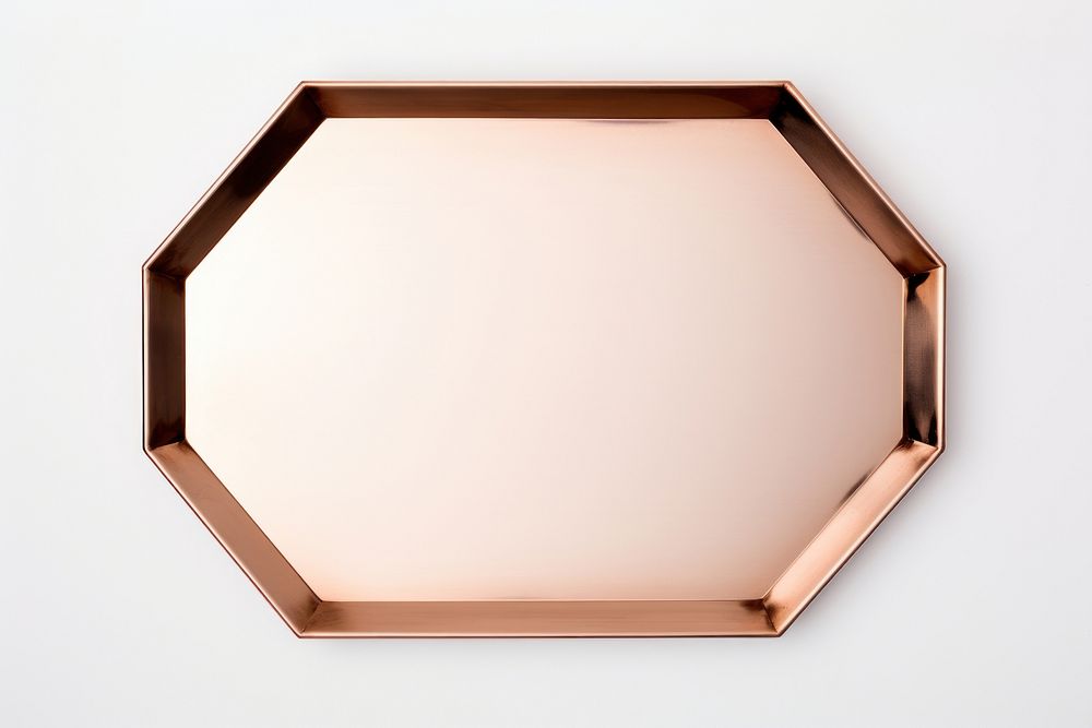 Stunning design copper hexagon white background rectangle letterbox.