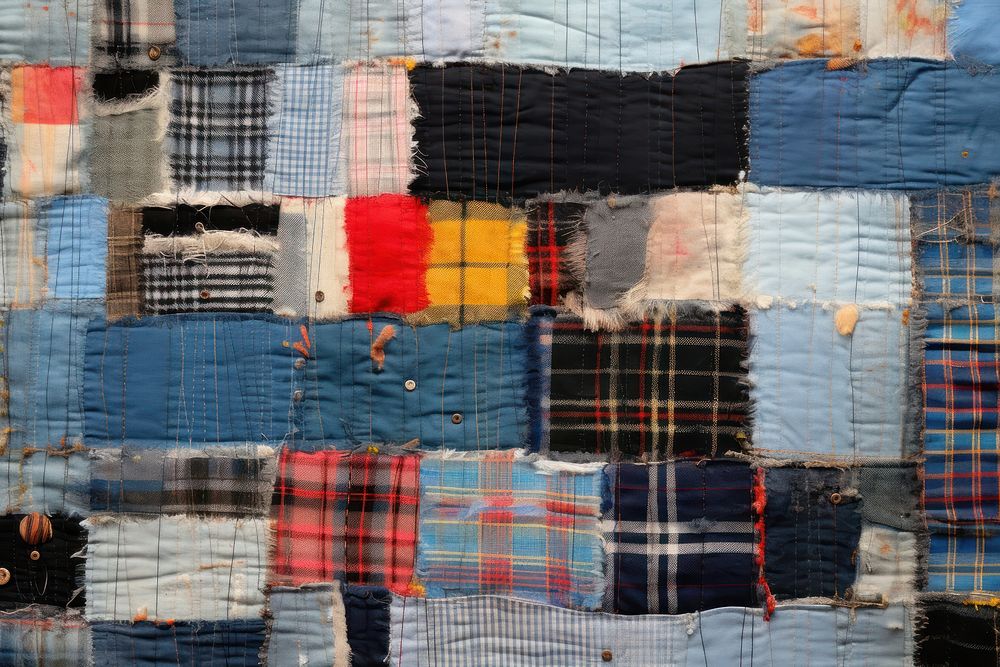 Various tartan pattern quilt patchwork quilting.