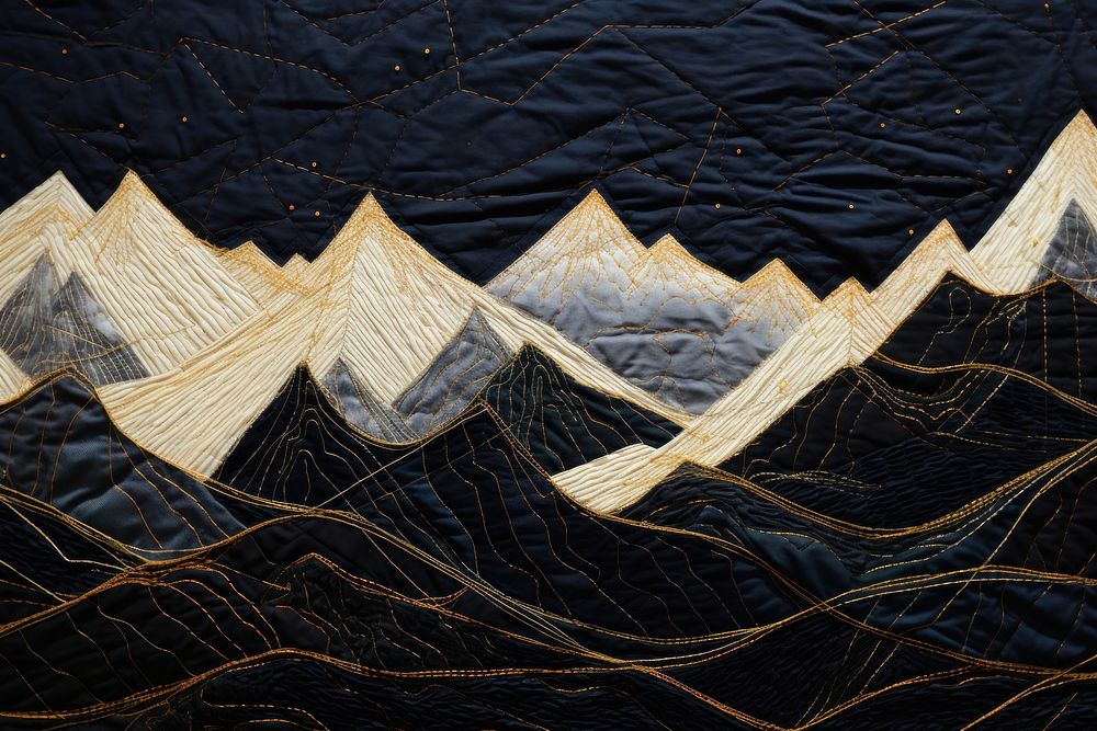 Mountain peak in night landscape pattern texture.