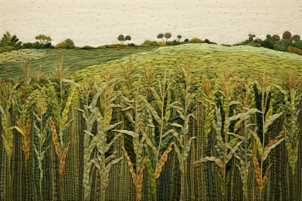 Stunning joyful corn field land agriculture landscape.