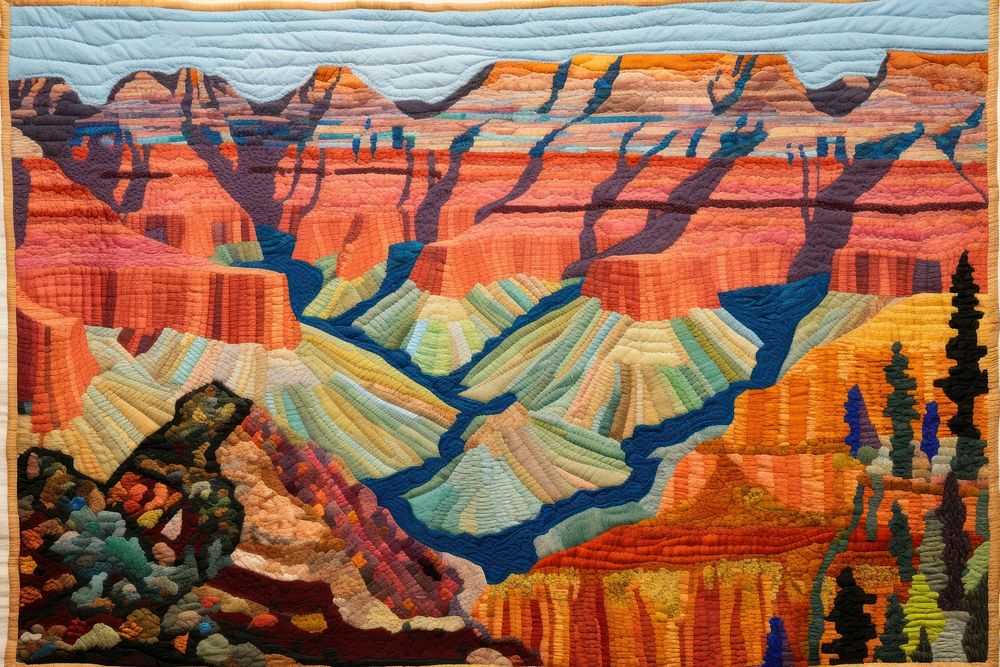Stunning joyful grand canyon landscape tapestry craft.