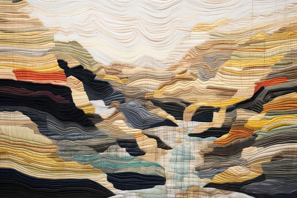 Stunning joyful canyon pattern textile craft.
