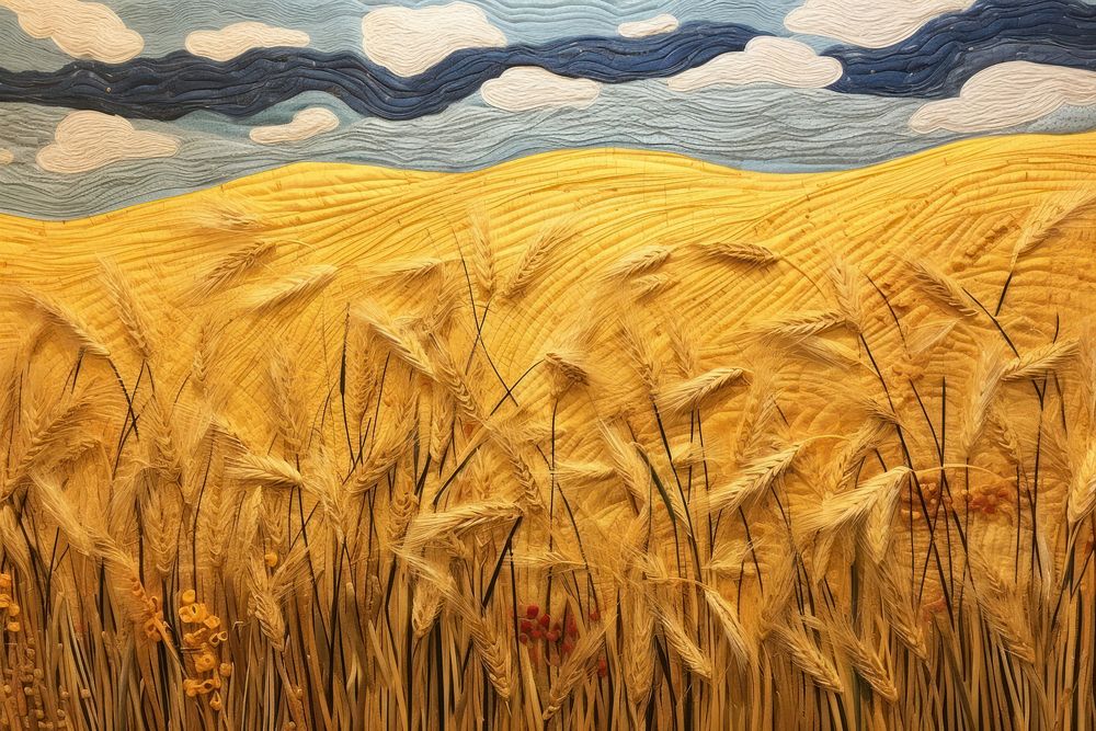 Stunning joyful wheat field agriculture landscape outdoors.