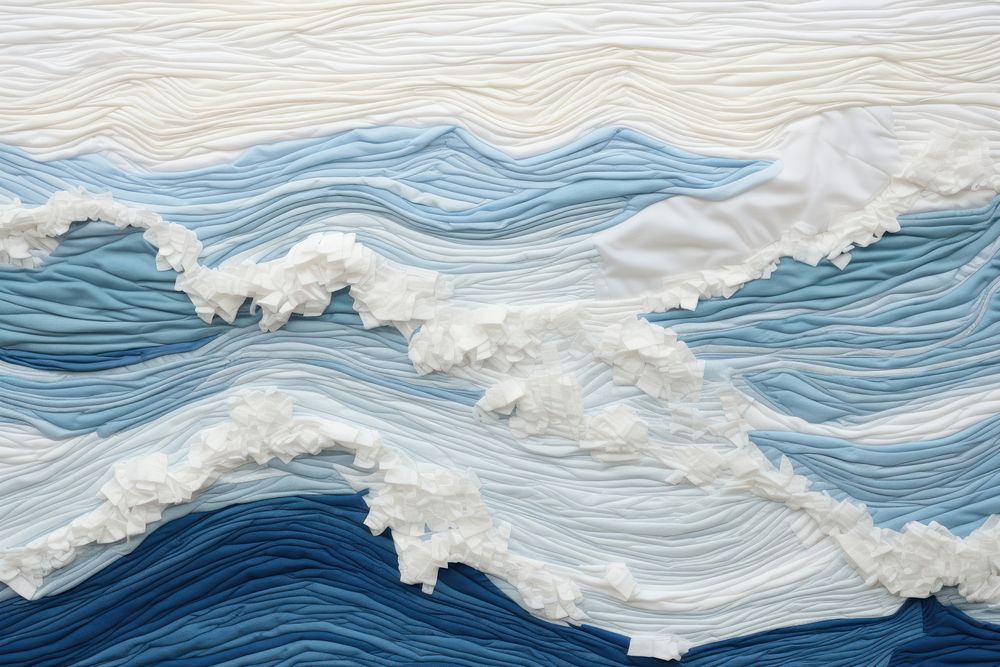 Stunning joyful ocean waves textile nature sea.