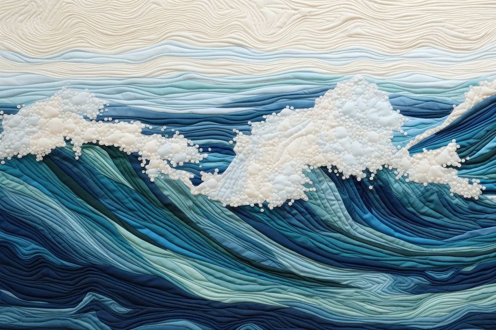 Stunning joyful ocean waves pattern nature sea.