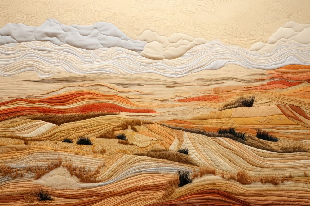 Stunning playful sand dunes landscape painting nature.