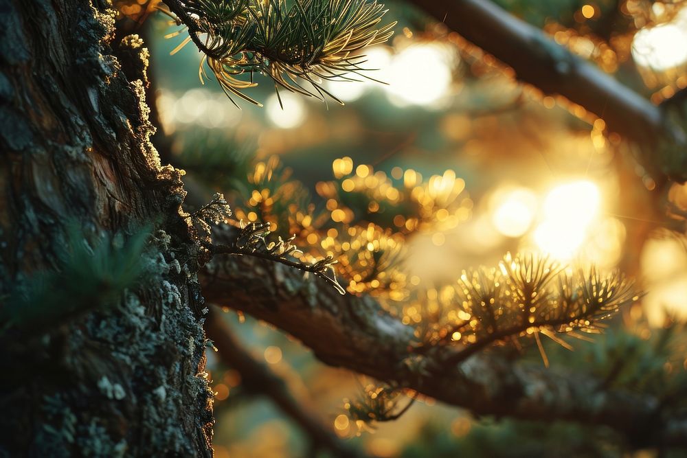 A pine plant tree tranquility. AI generated Image by rawpixel.