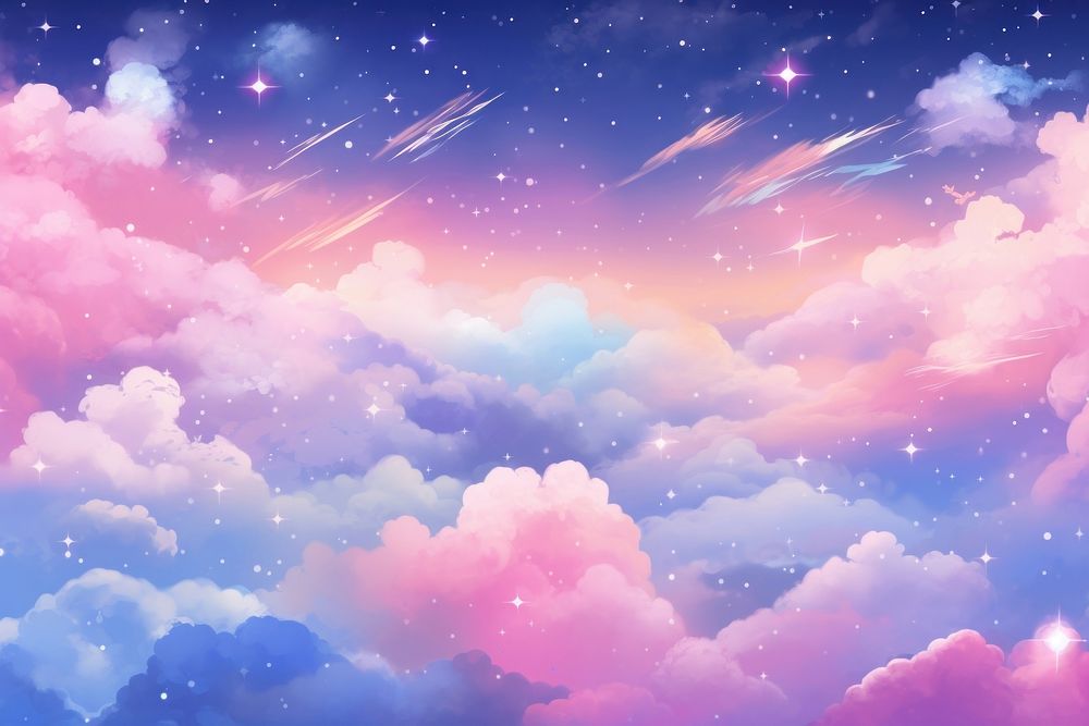 Sky filled with clouds and stars cute wallpaper backgrounds astronomy.