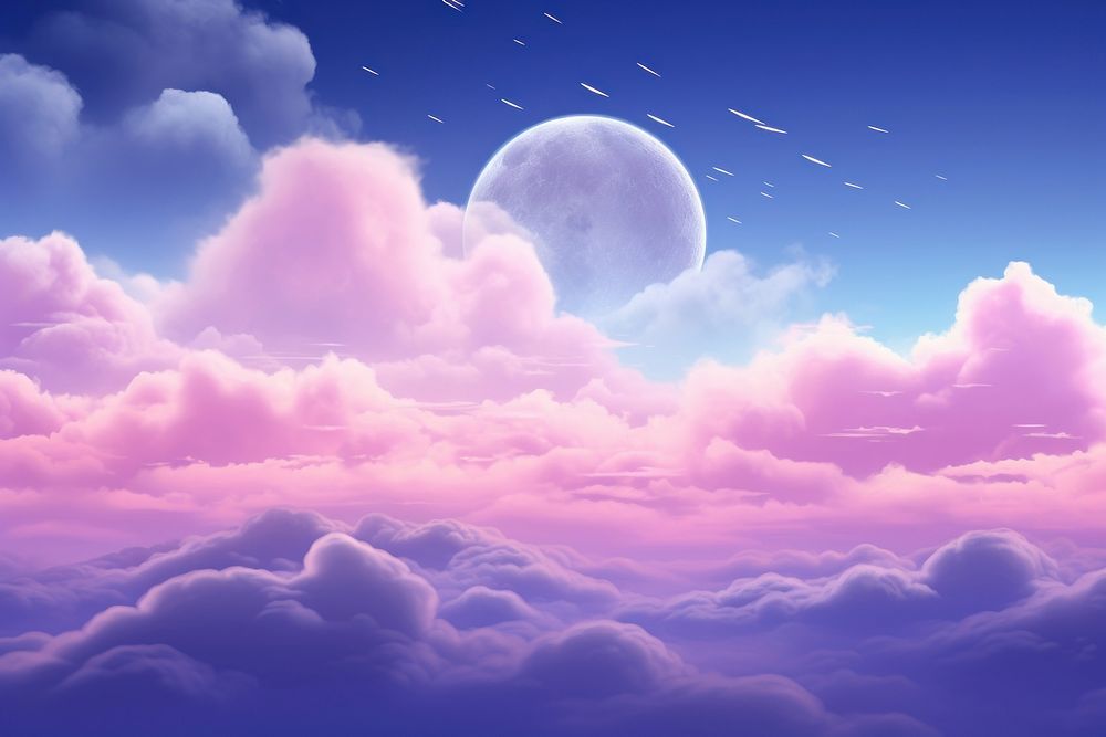  Moon sky backgrounds landscape. AI generated Image by rawpixel.