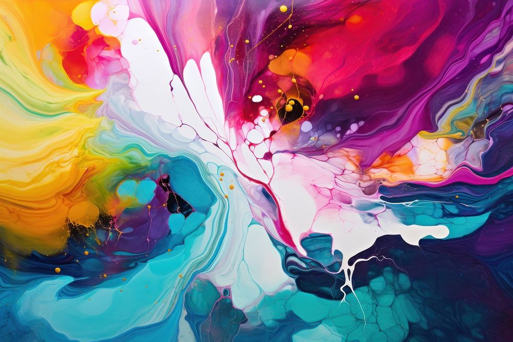 Beautiful abstraction of liquid paints backgrounds painting art.