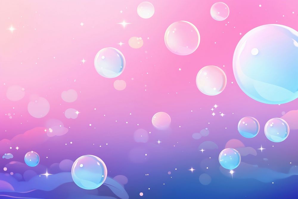 Cartoon pastel shooting stars bubble backgrounds transparent.