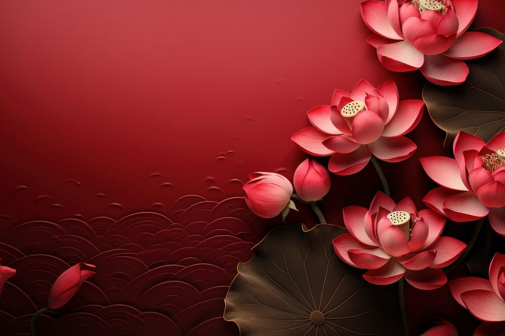 Chinese New Year style of lotus backgrounds flower petal.
