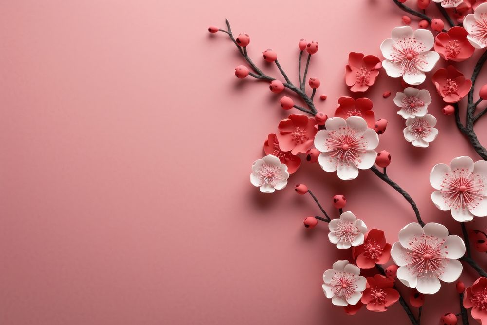 Chinese New Year style of sakura blossom flower petal.