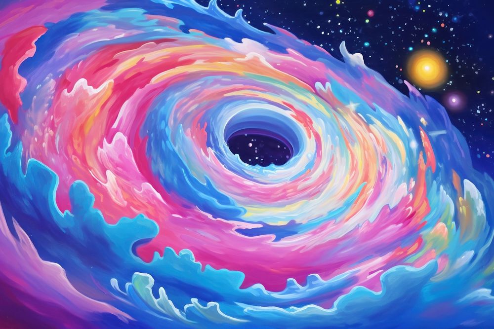 Oil painting of a galaxy backgrounds pattern nature.