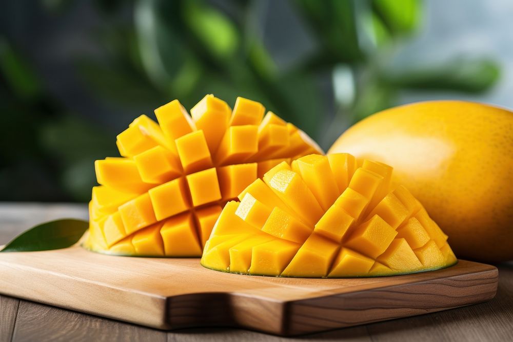 Fresh mango cutted fruit plant food. AI generated Image by rawpixel.