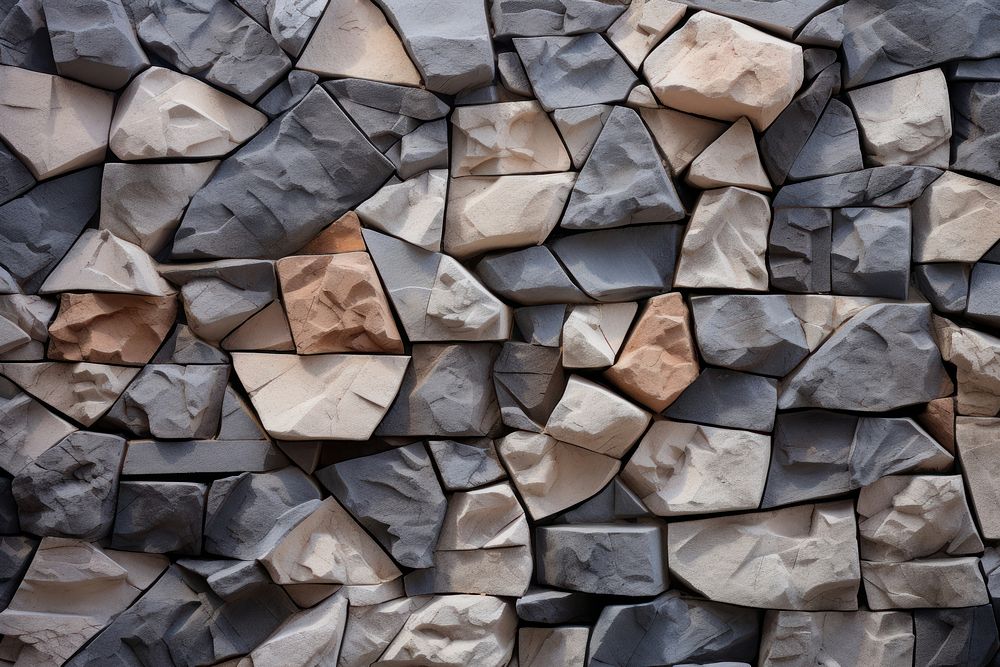 Rock wall tile architecture backgrounds repetition. AI generated Image by rawpixel.