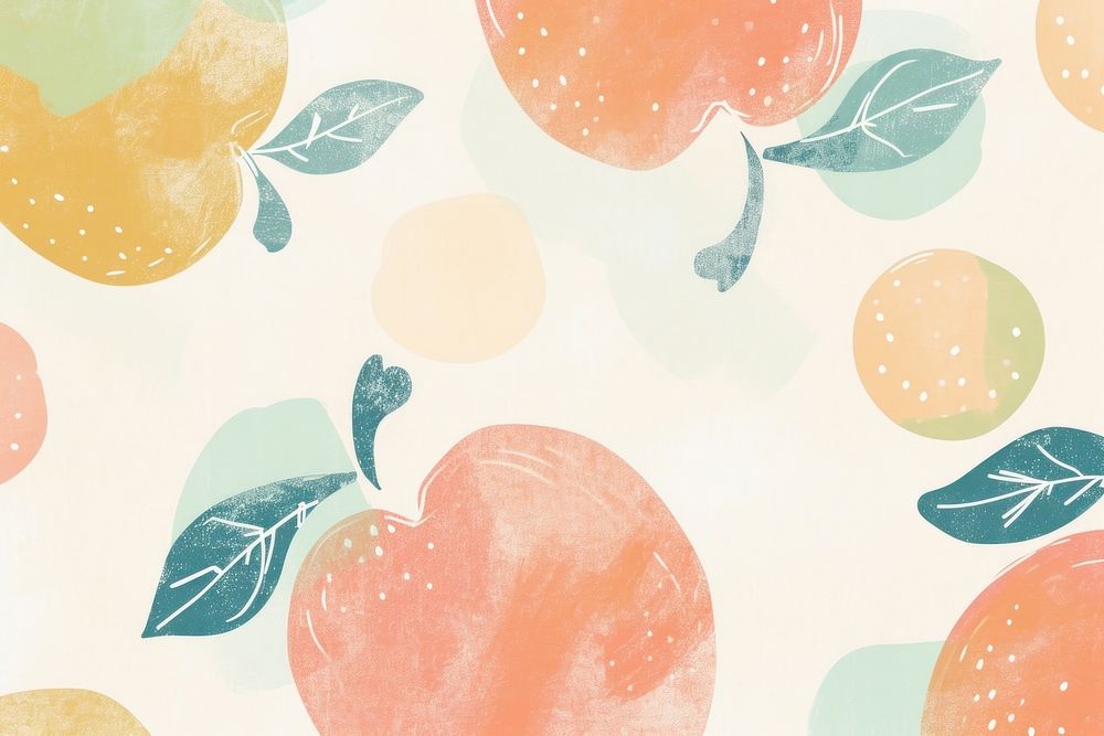 Cute apple illustration backgrounds pattern fruit.