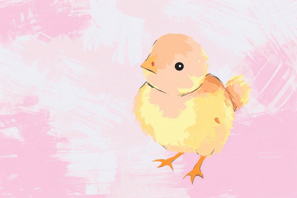 Cute baby chick illustration animal bird cartoon.