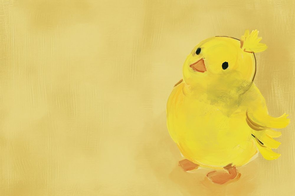Cute baby chick illustration yellow outdoors cartoon.