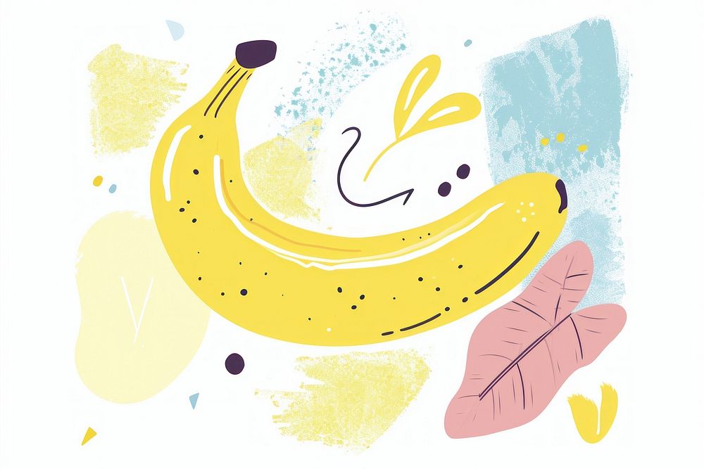 Cute banana illustration backgrounds food creativity.