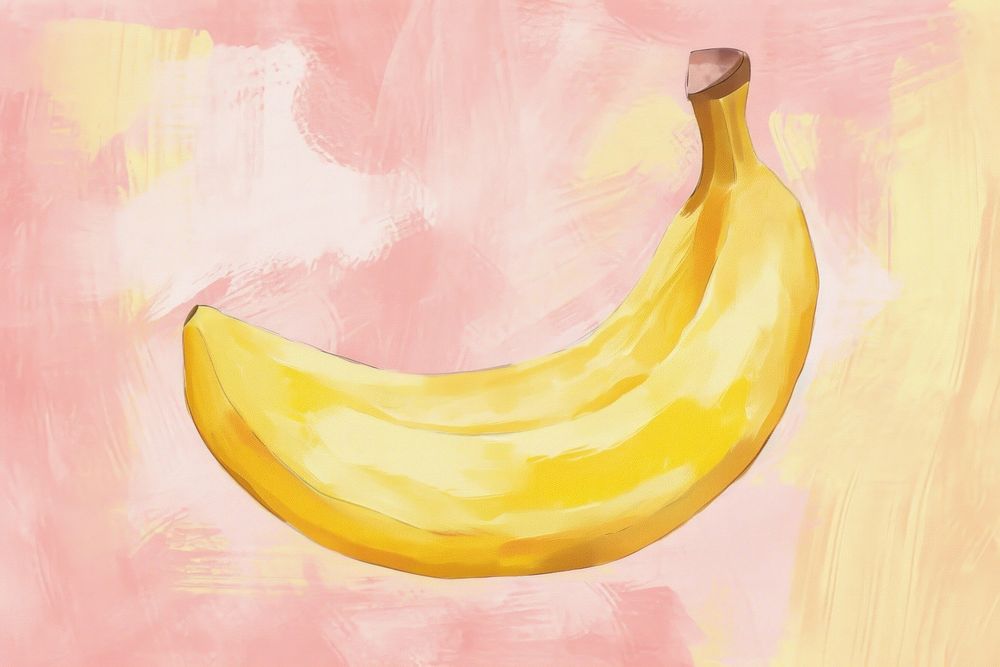Cute banana illustration fruit plant food.