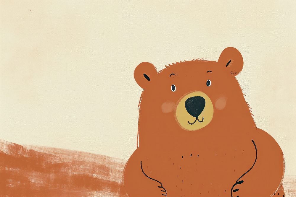 Cute bear illustration cartoon animal nature.