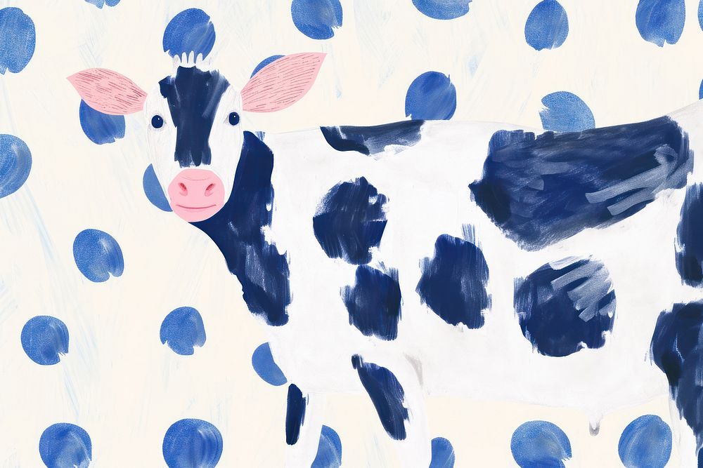 Cute cow illustration backgrounds livestock mammal.