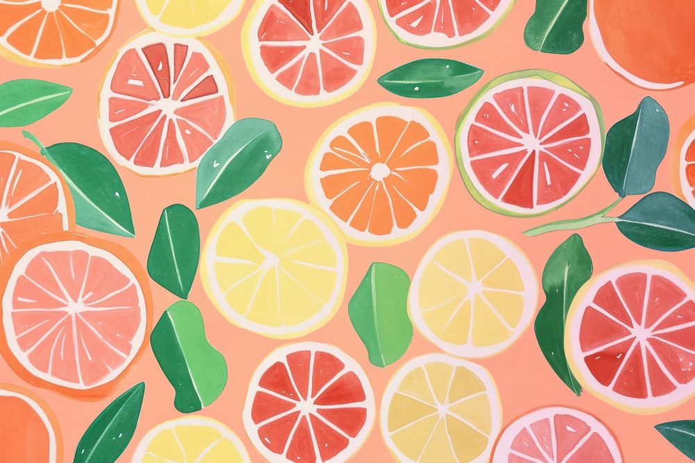 Cute grapefruit illustration backgrounds plant food.