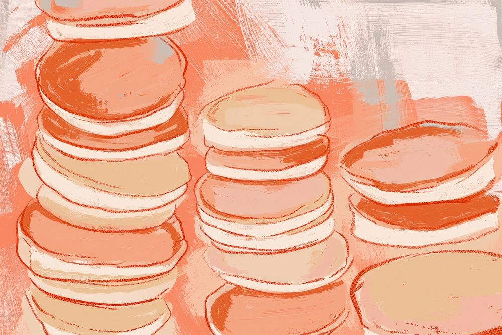 Cute pancake illustration backgrounds food confectionery.