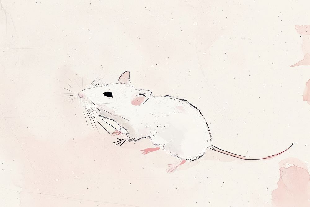 Cute rat illustration animal rodent mammal.