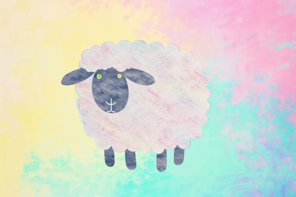 Cute sheep illustration livestock animal mammal.