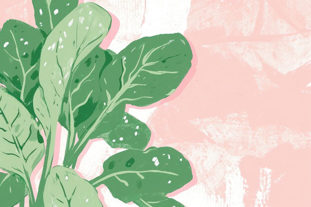 Cute spinach illustration backgrounds vegetable plant.