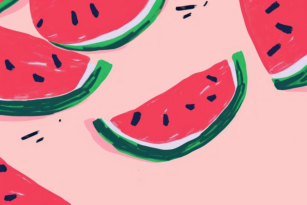 Cute watermelon illustration backgrounds fruit plant.