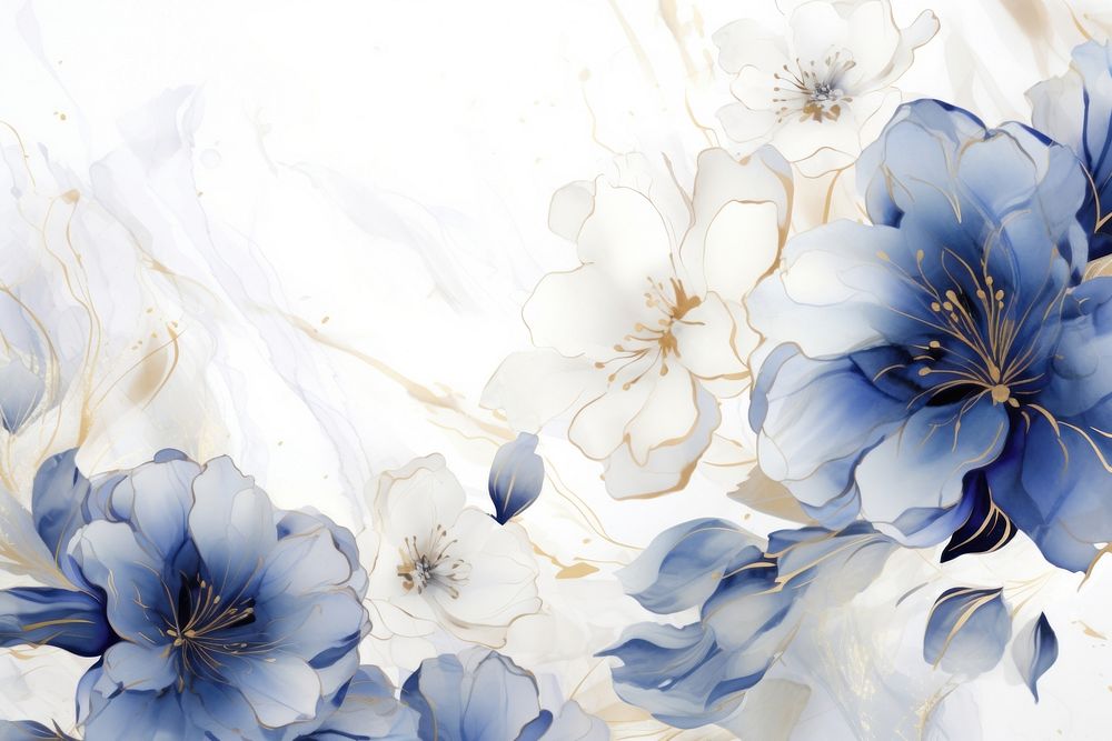  Blue flowers backgrounds pattern petal. 