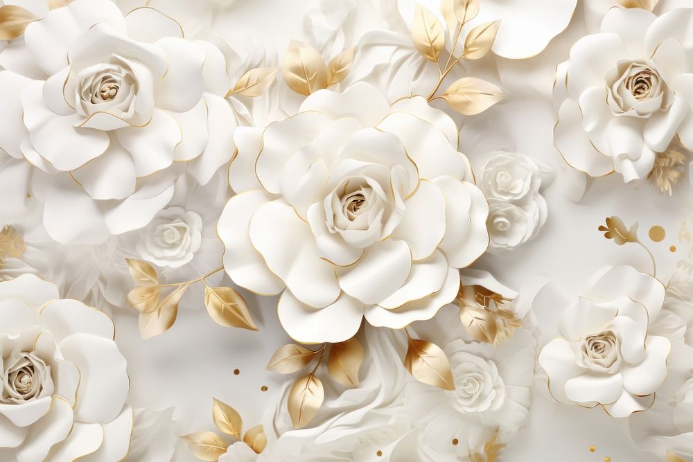  White flower rose backgrounds pattern. 