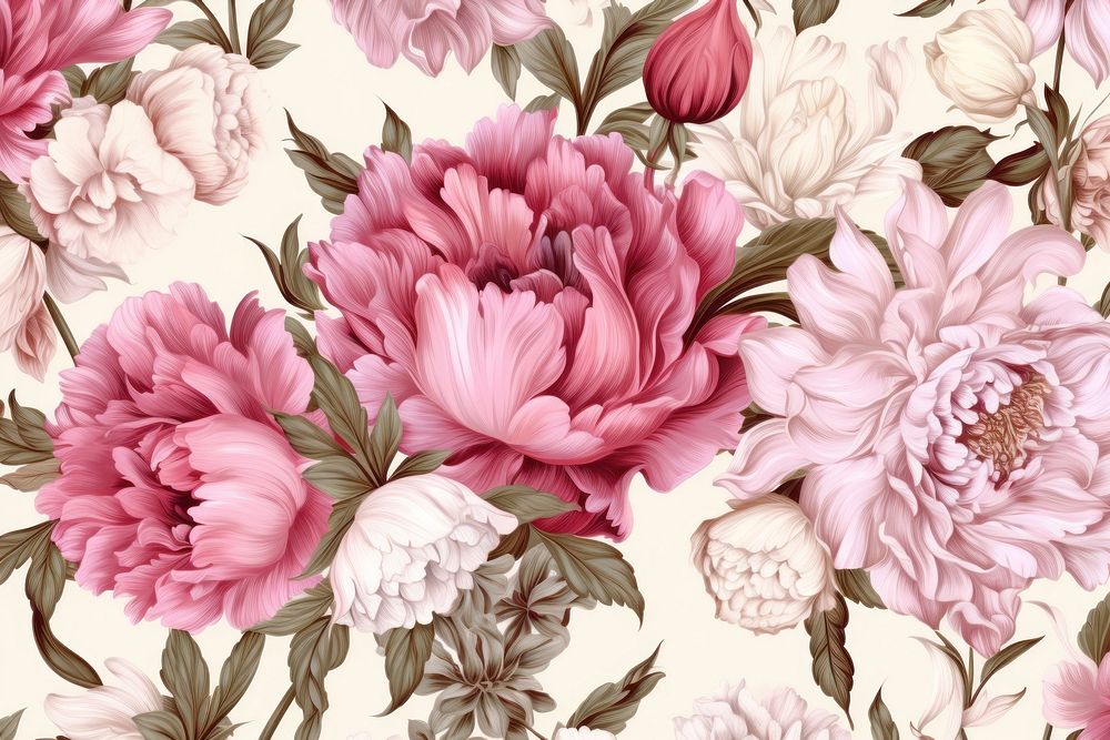  Flower and plant pattern flower backgrounds. AI generated Image by rawpixel.