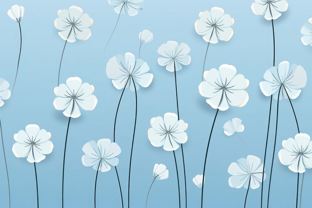 Flower patterned light blue background flower backgrounds outdoors.