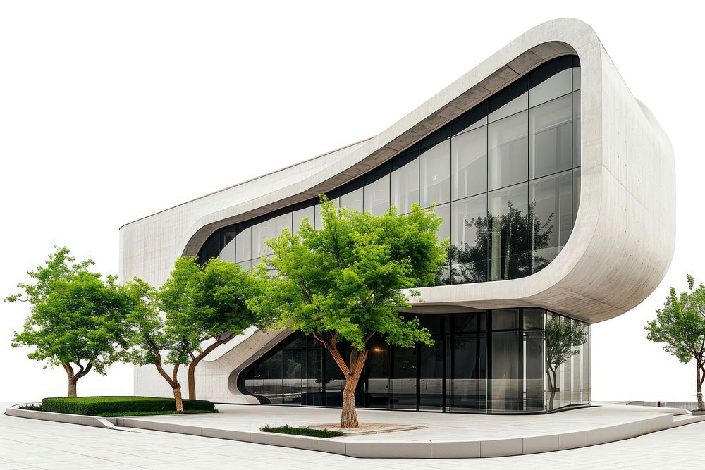 Modern architecture design building plant city.