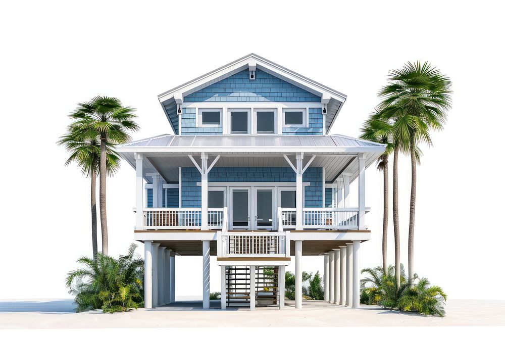 Beach house architecture building outdoors.